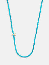 BaubleBar Y - 
    Asymmetrical beaded initial necklace
  
