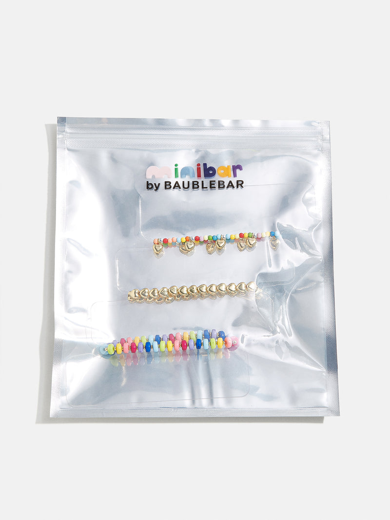 BaubleBar Beads Please Kids' Bracelet Set - Kids' Hearts - 
    Three kids' beaded bracelets
  
