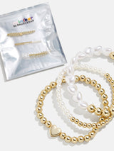 BaubleBar Playful Pearls Kids' Bracelet Set - Kids' Pearls - Three kids' beaded bracelets