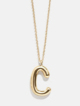 BaubleBar C - Gold initial pendant necklace