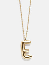 BaubleBar E - Gold initial pendant necklace