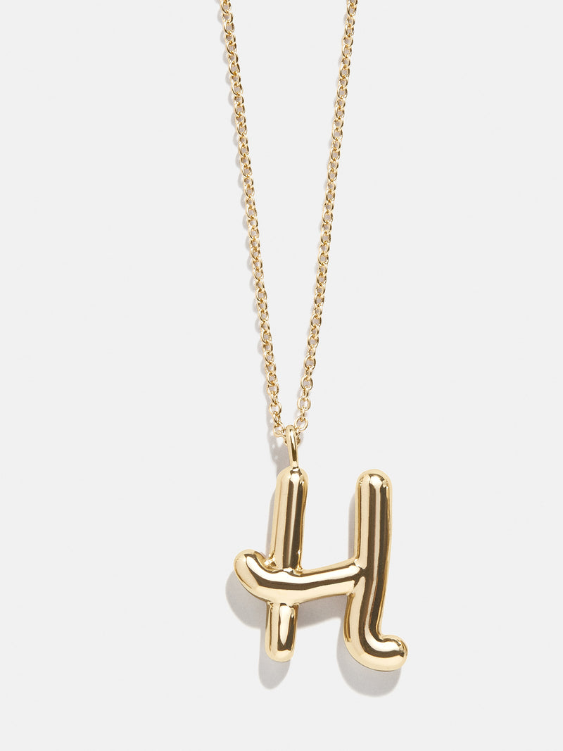 BaubleBar H - Gold initial pendant necklace