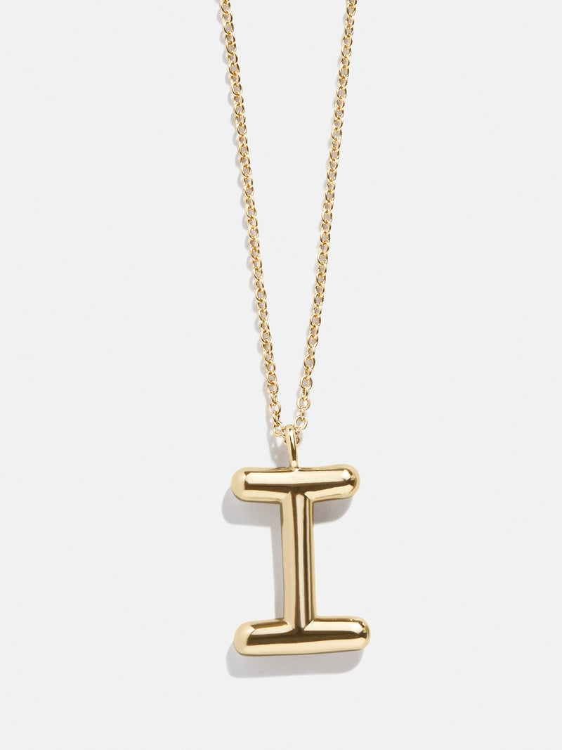 BaubleBar I - Gold initial pendant necklace