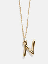 BaubleBar N - Gold initial pendant necklace