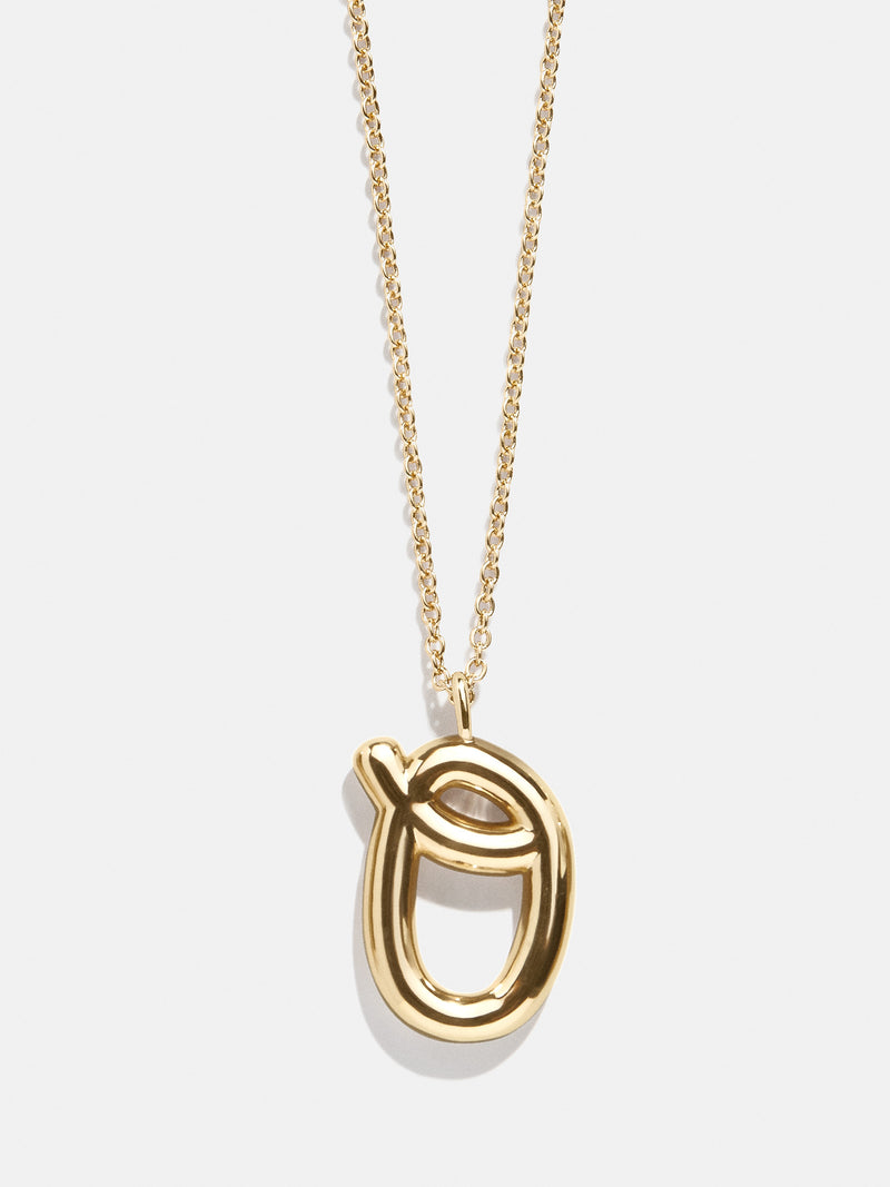 BaubleBar O - Gold initial pendant necklace
