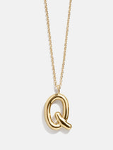 BaubleBar Q - Gold initial pendant necklace