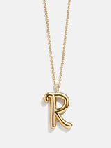 BaubleBar R - Gold initial pendant necklace