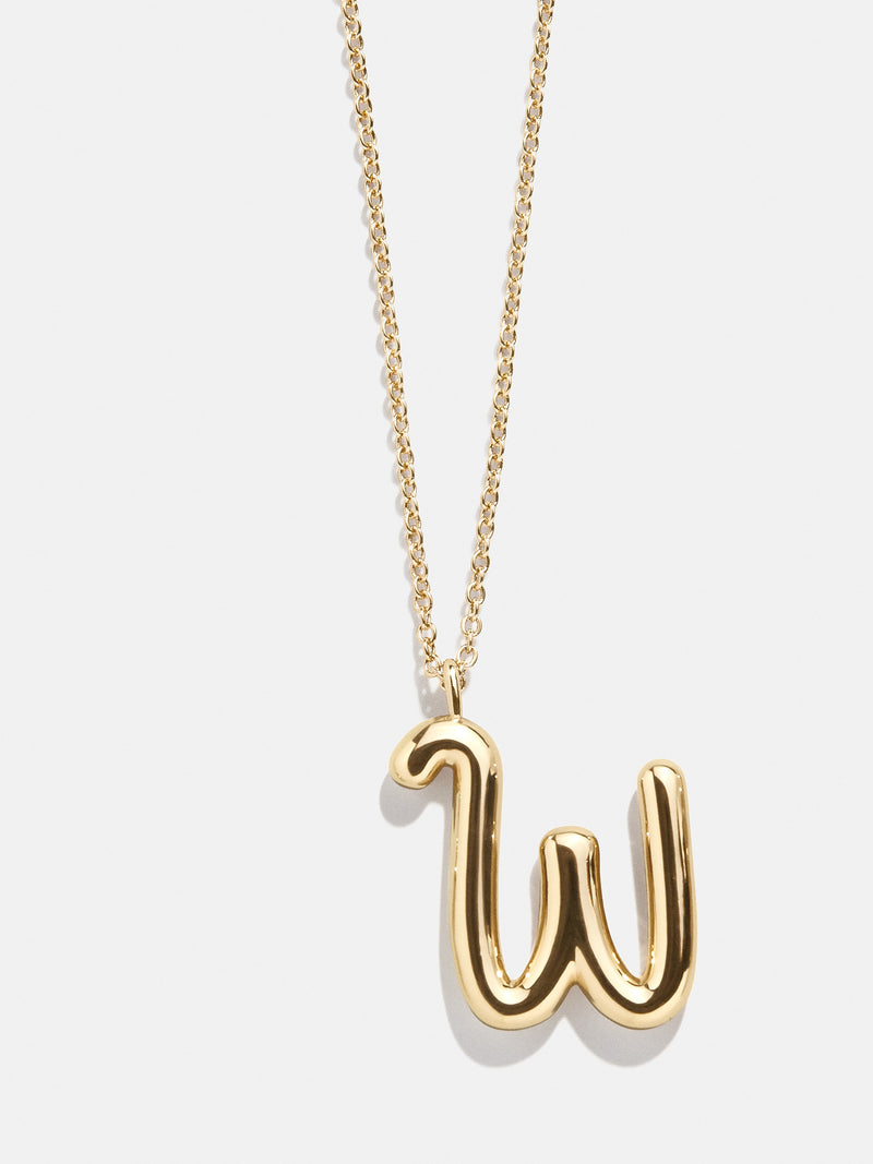 BaubleBar W - Gold initial pendant necklace