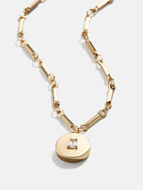 BaubleBar Disc Crystal Pendant Necklace - Cubic Zirconia stone