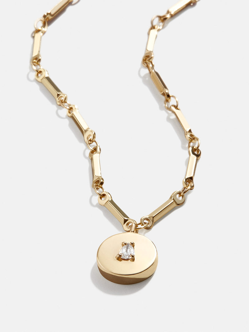 BaubleBar Disc Crystal Pendant Necklace - Cubic Zirconia stone