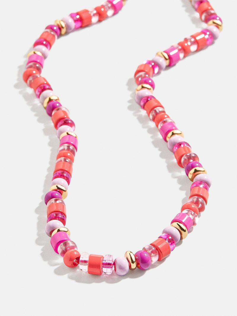 BaubleBar Pink - Adjustable colorful beaded necklace