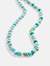 BaubleBar Aqua - Adjustable colorful beaded necklace