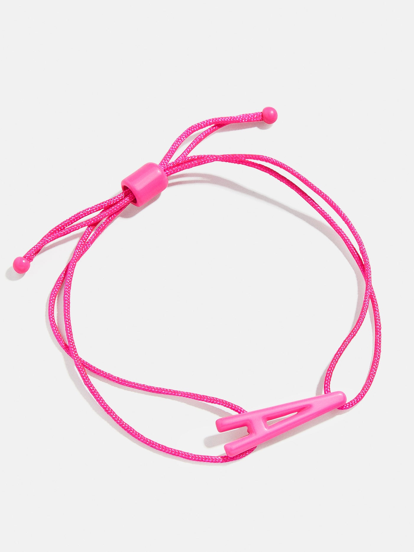 East West Initial Cord Bracelet - Hot Pink – Initial