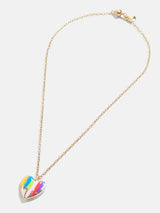 BaubleBar Sadie Kids' Necklace - Multi - 
    Kids' heart necklace
  
