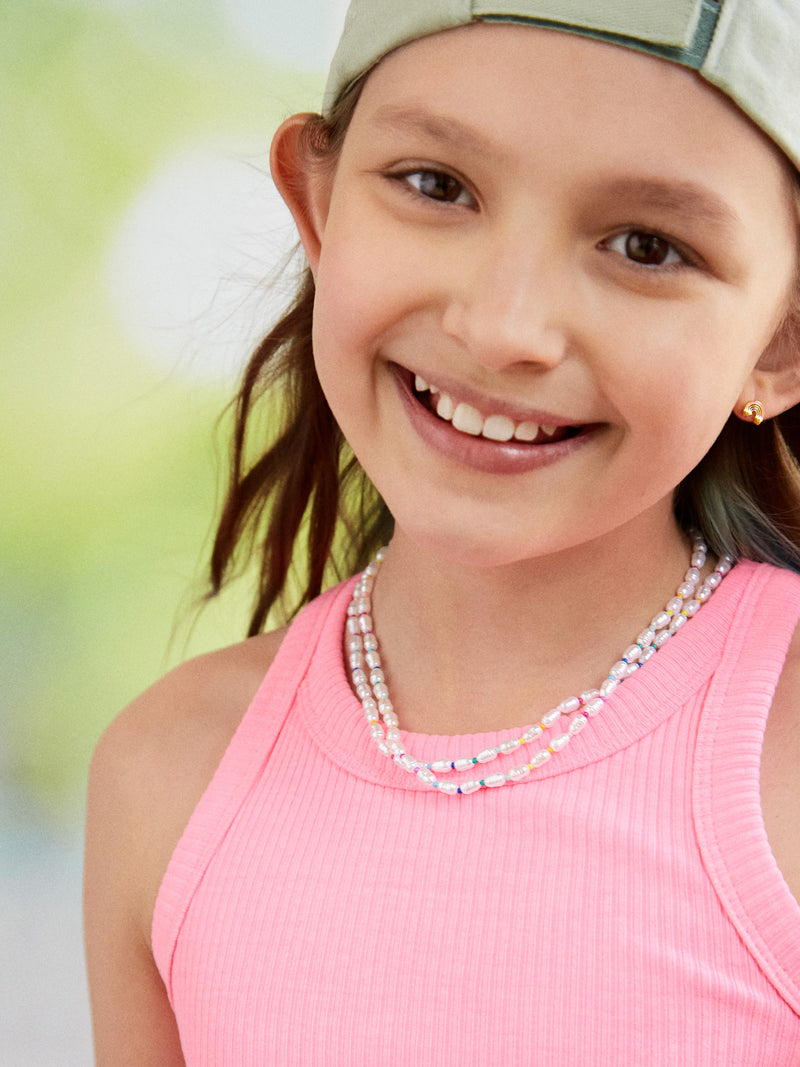 BaubleBar Claire Kids' Necklace - Kids' pearl and bead necklace