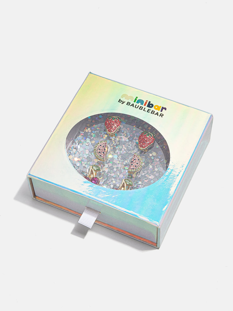 BaubleBar Cute Fruit Kids' Clip-On Earring Set - Three pairs of kids' clip-on earrings