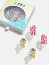 BaubleBar Sweet Treats Kids' Clip-On Earring Set - Sweet Treats Snow Cone & Popsicle - Two pairs of kids' clip-on earrings