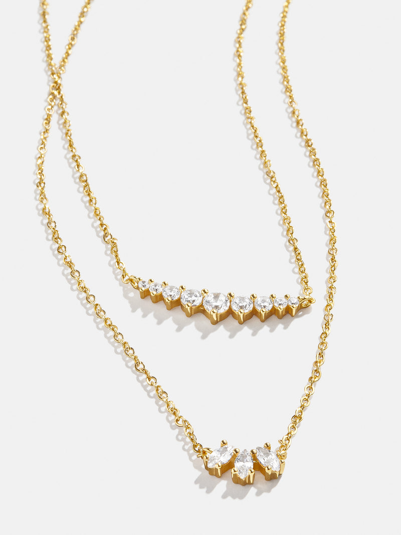 Coin Charm Layered Chain Necklace gold – ADORNIA