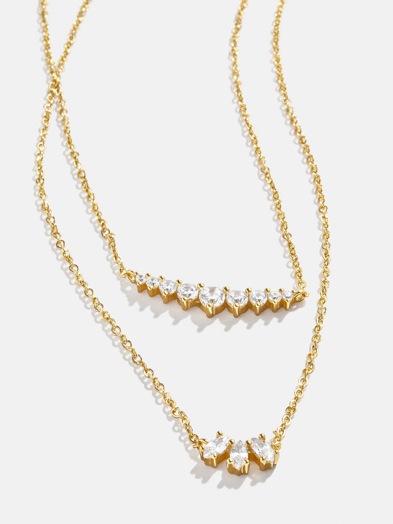 BaubleBar Danielle 18K Gold Layered Necklace - Gold - 
    18K Gold Plated Sterling Silver, Cubic Zirconia stones
  
