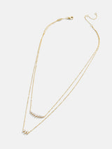 BaubleBar Danielle 18K Gold Layered Necklace - Gold - 18K Gold Plated Sterling Silver, Cubic Zirconia stones