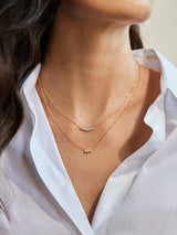 BaubleBar Danielle 18K Gold Layered Necklace - Gold - 
    18K Gold Plated Sterling Silver, Cubic Zirconia stones
  
