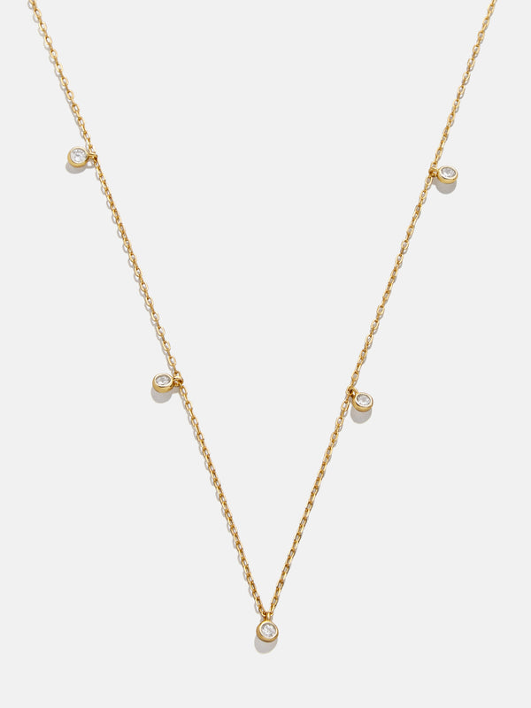 Clio 18K Gold Necklace - Clear/Gold