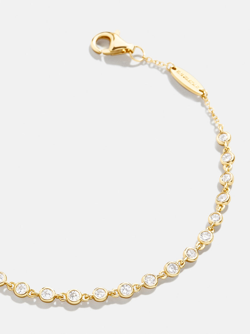 BaubleBar Yesenia 18K Gold Bracelet - Abundance Bezel Stones - 18K Gold Plated Sterling Silver, Cubic Zirconia stones
