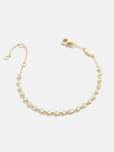 BaubleBar Yesenia 18K Gold Bracelet - Abundance Bezel Stones - 18K Gold Plated Sterling Silver, Cubic Zirconia stones