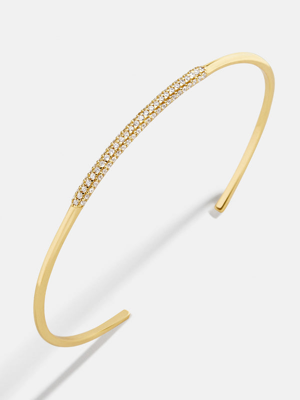 Violetta 18K Gold Cuff Bracelet - Pavé Bar