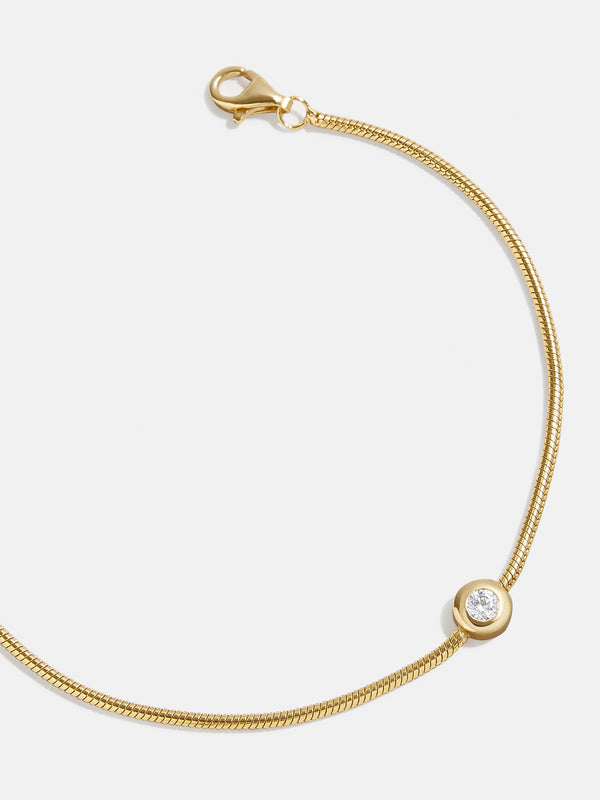 Celease 18K Gold Bracelet - Clear/Gold