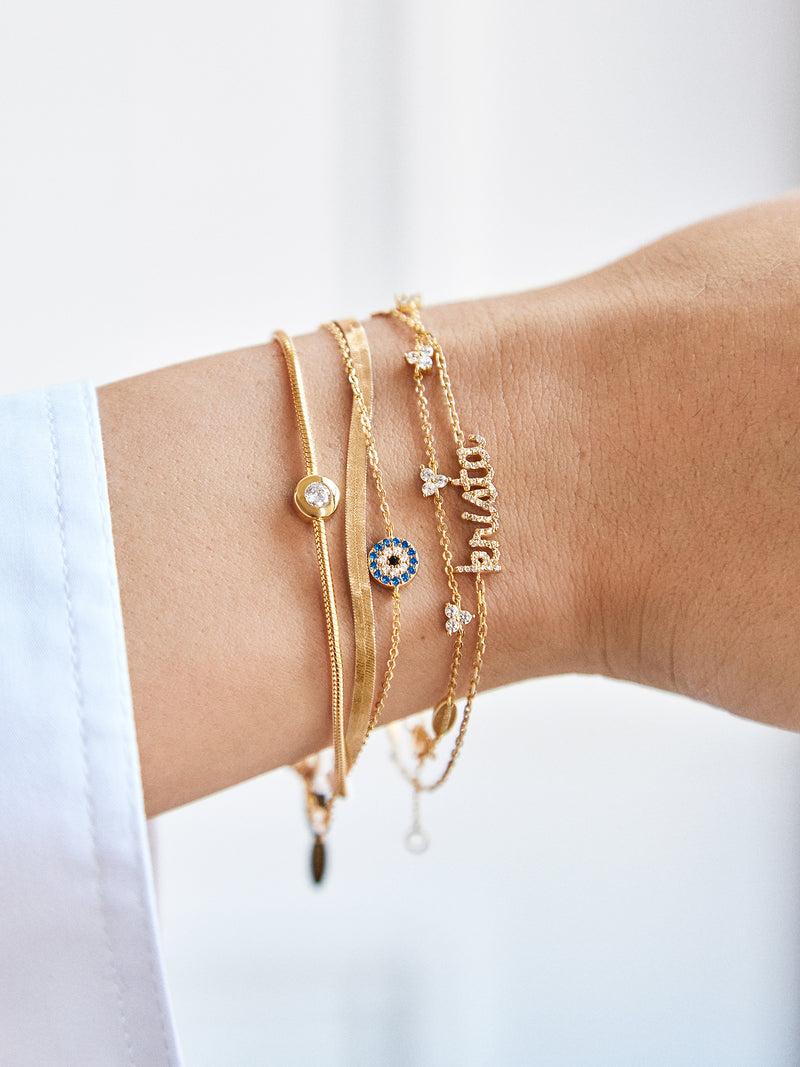 BaubleBar Celease 18K Gold Bracelet - 18K Gold Plated Sterling Silver, Cubic Zirconia stones
