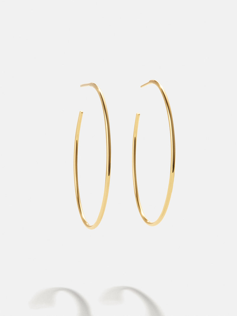 BaubleBar Verbena 18K Gold Earrings - 40MM - 
    18K Gold Plated Sterling Silver - Offered in multiple sizes
  
