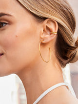 BaubleBar Verbena 18K Gold Earrings - 40MM - 18K Gold Plated Sterling Silver - Offered in multiple sizes