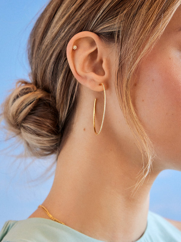 Niata 18K Gold Earrings - 48MM
