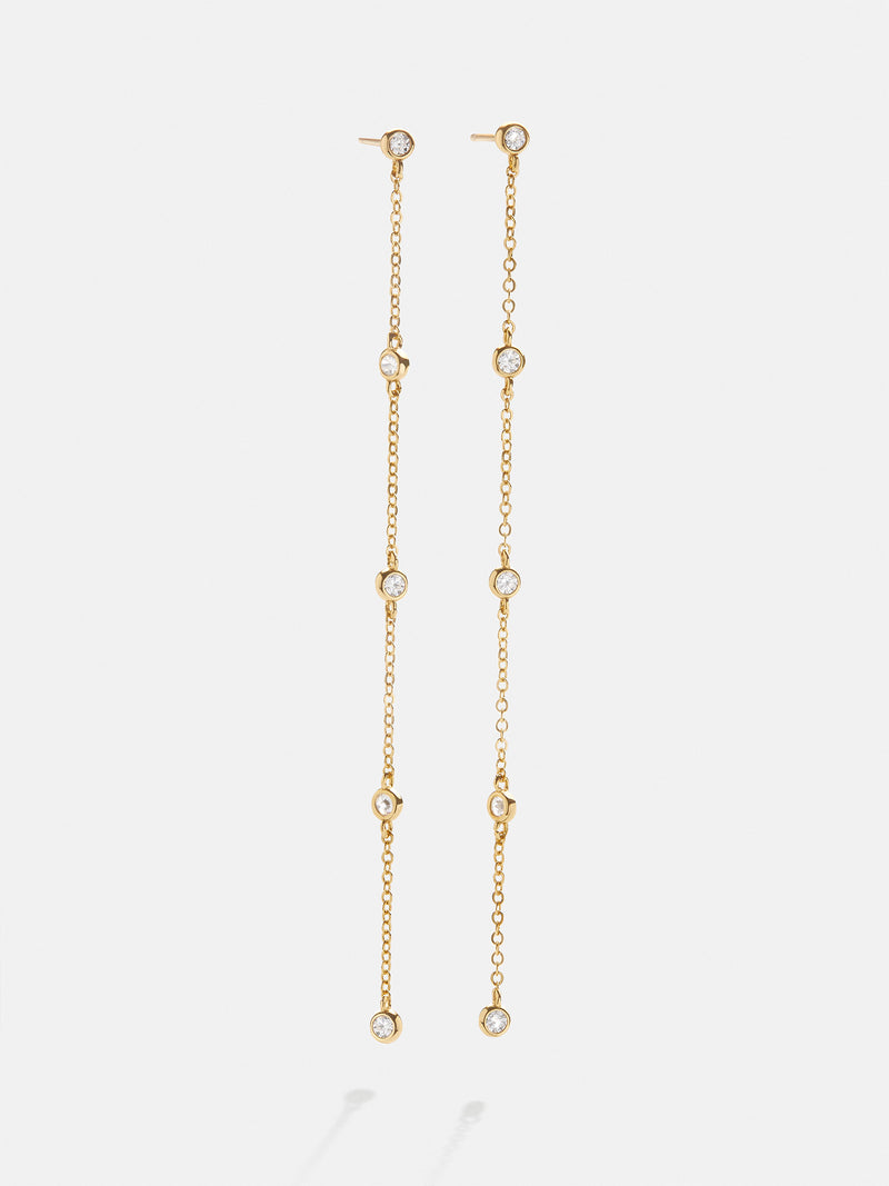 BaubleBar Yasmine 18K Gold Earrings - 18K Gold Plated Sterling Silver, Cubic Zirconia stones