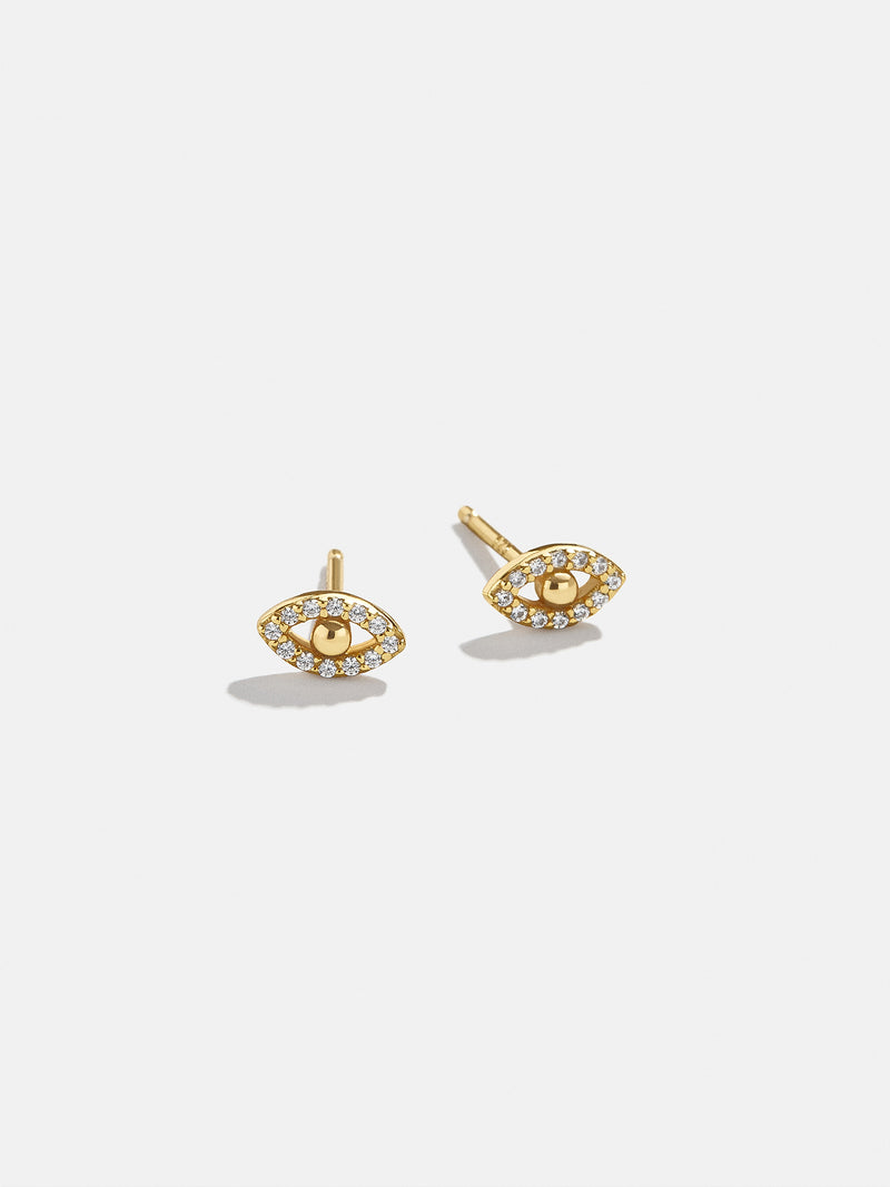 Silma 18K Gold Earrings - Evil Eye
