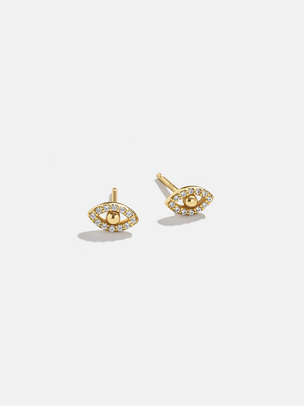 Silma 18K Gold Earrings - Evil Eye
