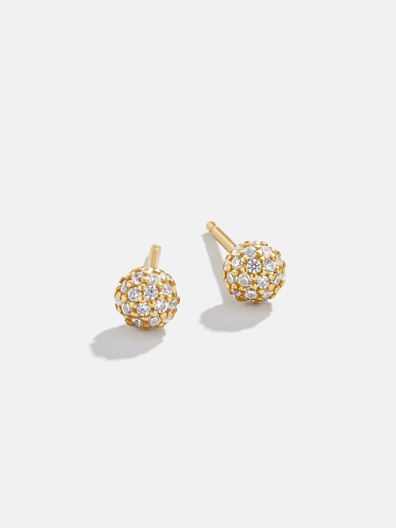 Cz Elegant Round Premium american diamond pair earrings. Size 2 cm,  Fashionable at Rs 330/pair in Mumbai