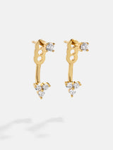 BaubleBar Shasta 18K Gold Earrings - Gold - 
    18K Gold Plated Sterling Silver, Cubic Zirconia stones
  
