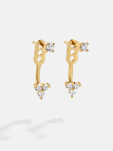 BaubleBar Shasta 18K Gold Earrings - 18K Gold Plated Sterling Silver, Cubic Zirconia stones