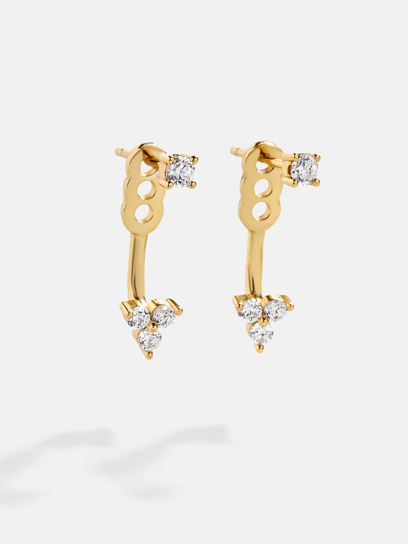 BaubleBar Shasta 18K Gold Earrings - Gold - 
    18K Gold Plated Sterling Silver, Cubic Zirconia stones
  
