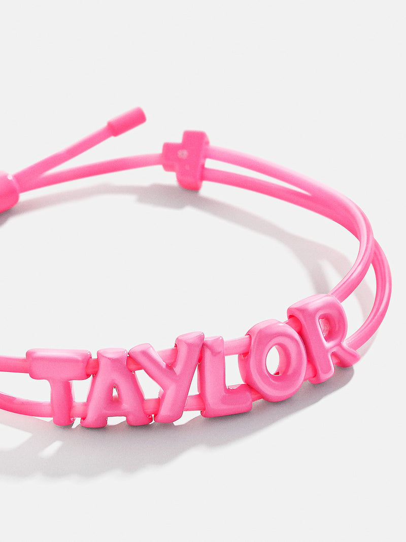 BaubleBar Jelly Custom Slider Bracelet - Hot Pink - Customizable bracelet