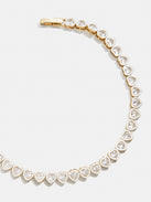 Haley Tennis Necklace - Gold/Pavé