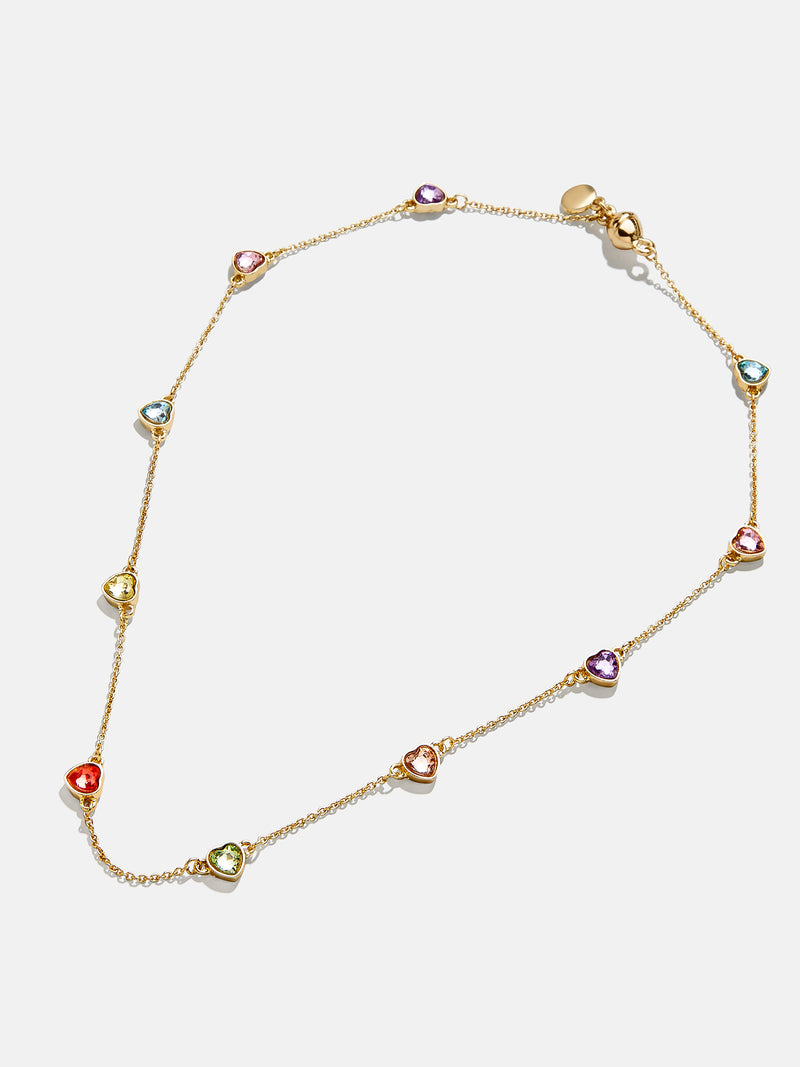BaubleBar Brooke Kids' Necklace - Multi - Kids' heart necklace