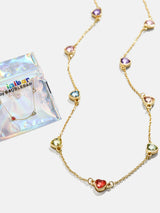BaubleBar Brooke Kids' Necklace - Multi - Kids' heart necklace