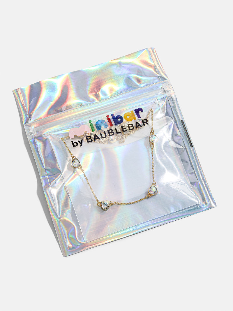 BaubleBar Brooke Kids' Necklace - Iridescent - Kids' heart necklace