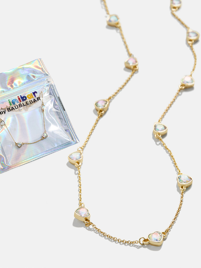 BaubleBar Brooke Kids' Necklace - Iridescent - 
    Kids' heart necklace
  
