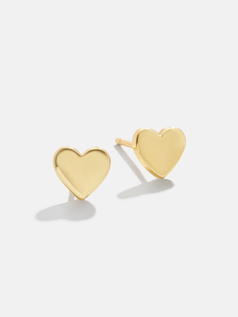 BaubleBar Whole Lotta Heart 18K Gold Kids' Earrings - Gold - 18K Gold Plated Sterling Silver