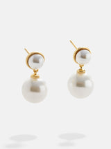 BaubleBar Playful Pearls 18K Gold Kids' Earrings - Pearl - 18K Gold Plated Sterling Silver
