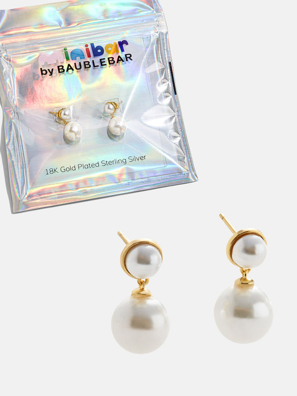 Playful Pearls 18K Gold Kids' Earrings - Pearl